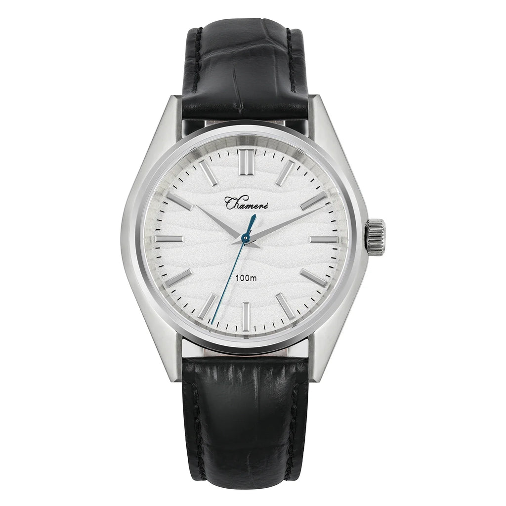 Chameri GS04 37mm Watch VH31 Sweep Second Movement Business Wristwatch 316L Stainless Steel Sapphire Glass Vintage Watches Watch